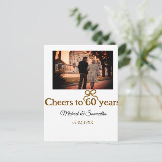 Goldene Bogen zum 60-jährigen Jubiläum Postkarte (Stehend Vorderseite)