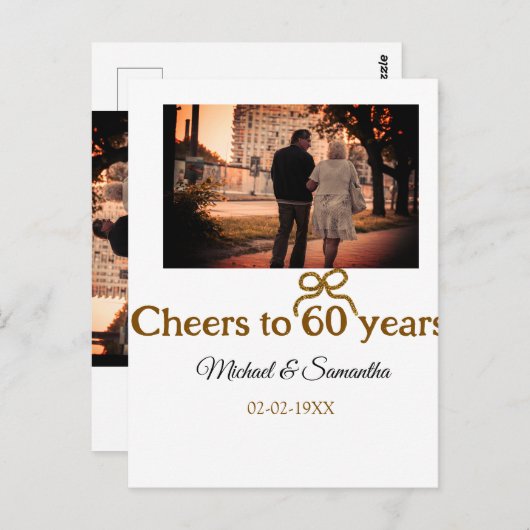 Goldene Bogen zum 60-jährigen Jubiläum Postkarte (Vorne/Hinten)