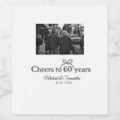 Goldene Bogen zum 60-jährigen Jubiläum Weinetikett (Einzelnes Label)