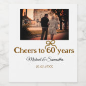 Goldene Bogen zum 60-jährigen Jubiläum Weinetikett (Einzelnes Label)