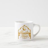 Goldene Bogenlaterne Ramadan Mubarak Espressotasse (Rechts)