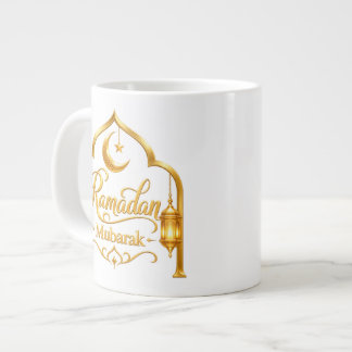 Goldene Bogenlaterne Ramadan Mubarak Jumbo-Tasse