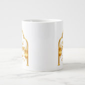 Goldene Bogenlaterne Ramadan Mubarak Jumbo-Tasse (Vorderseite)