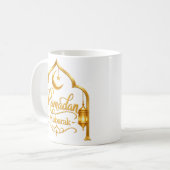 Goldene Bogenlaterne Ramadan Mubarak Kaffeetasse (Vorderseite Links)
