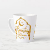 Goldene Bogenlaterne Ramadan Mubarak Milchtasse (Linke Ecke)