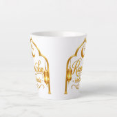 Goldene Bogenlaterne Ramadan Mubarak Milchtasse (Vorderseite)