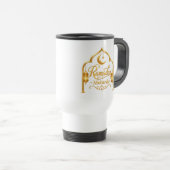 Goldene Bogenlaterne Ramadan Mubarak Reisebecher (VorderseiteRechts)