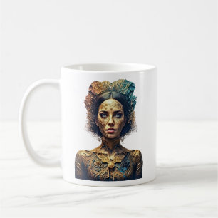 Goldene Bohemische Schönheit - Modernes Art Design Kaffeetasse