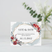 Goldene Boho-Blumenhochzeit Das Datum speichern Save The Date (Stehend Vorderseite)