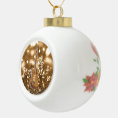 Goldene Bokeh Gitarre Keramik Kugel-Ornament (Rechts)