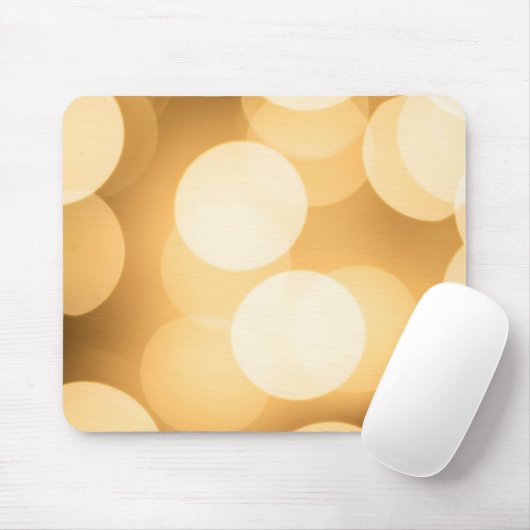 Goldene Bokeh-Lichter Ästhetischer Eleganter Warme Mousepad (Mit Mouse)