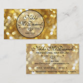 Goldene Bokeh Visitenkarte (Vorne/Hinten)