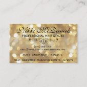 Goldene Bokeh Visitenkarte (Rückseite)