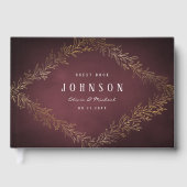 Goldene Bordeaux-Hochzeit Gästebuch (Vorderseite)