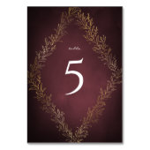Goldene Bordeaux-Hochzeit Tischnummer (Rückseite)