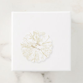 Goldene botanische Floral-Hochzeitsgeschenk-Anhäng Geschenkanhänger