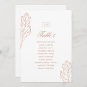 Goldene Botanische Hochzeitssattelkarte Einladung (Vorne/Hinten)