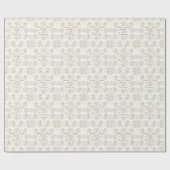 Goldene botanische Line-Art-Muster Geschenkpapier (Flach)