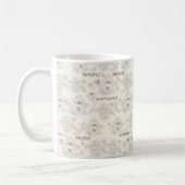 Goldene botanische Line-Art-Muster Kaffeetasse (Links)