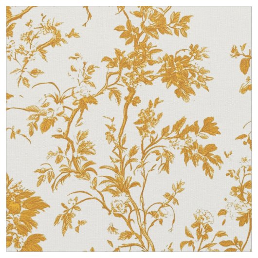 Goldene botanische Ranken Stoff (Nahaufnahme)