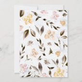 Goldene Bouquet Fall Rose Süß 16 Einladung (Rückseite)