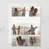 Goldene Branchen Chic Collage 6 Fotos Hochzeit (Vorderseite)