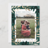 Goldene Branchen Frohe Weihnachten 3 Foto (Vorderseite)