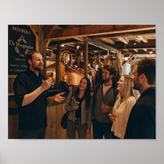 Goldene Brauerei Willkommens- und Wärmeplakat Poster