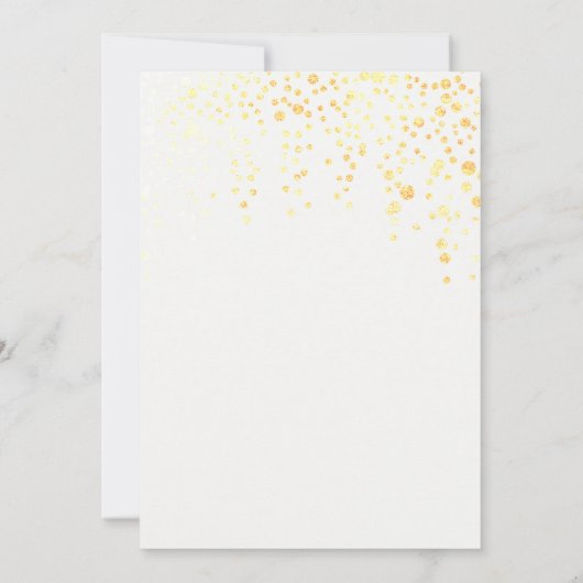 goldene Brautdusche Einladung (Rückseite)