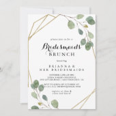 Goldene Bridesmaier Brunch-Dusche Einladung (Vorderseite)