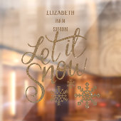 Goldene Briefe Schnee Weihnachtszeit Fensteraufkleber (Blatt 2)