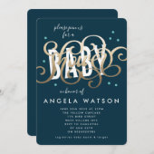 Goldene Brieftasche für Boy-Baby-Dusche Einladung (Vorne/Hinten)