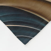 Goldene Brise - Aquamarine und goldene Blüte Abstr Fleecedecke (Ecke)