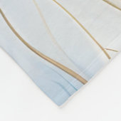 Goldene Brise - Blauer und goldene Abstrakte Kunst Fleecedecke (Ecke)