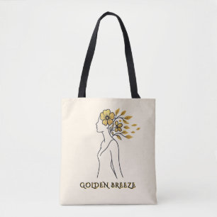 Goldene Brise - Minimalistische Silhouette blühen Tasche