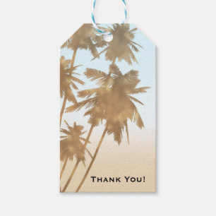 Goldene Bronze Palmen Strand Ombre Palmen Party Geschenkanhänger