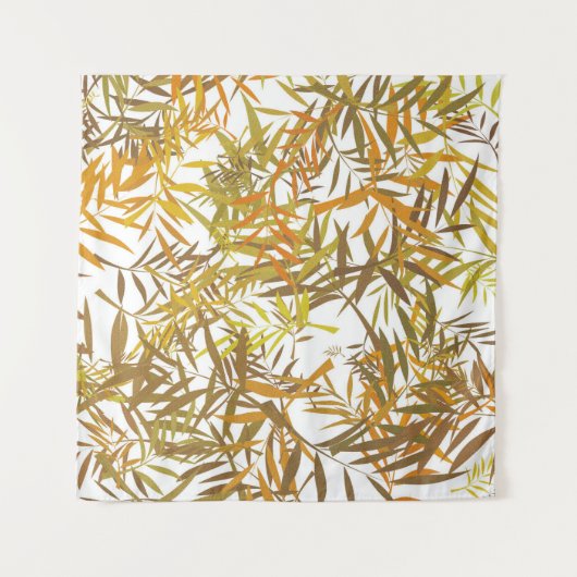 Goldene, bronzene und braune Weidenblätter Wandteppich (Vorderseite)