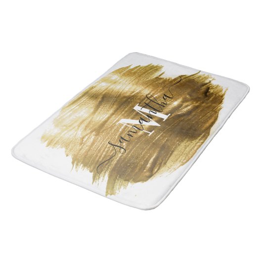 Goldene Brush Badematte (Schrägansicht)