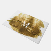 Goldene Brush Fußmatte (Schrägansicht)