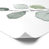 Goldene Buchstaben Grüne Babydusche Begrüßungszeic Poster (Ecke)