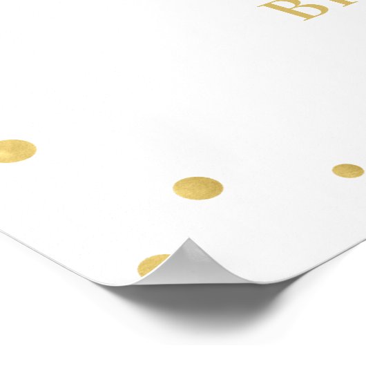 Goldene Buchstaben Moderne Confetti Begrüßungszeic Poster (Ecke)