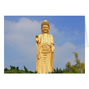 Goldene Buddha-Statue, handgestiegen, Bäume