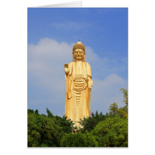 Goldene Buddha-Statue, handgestiegen, Bäume