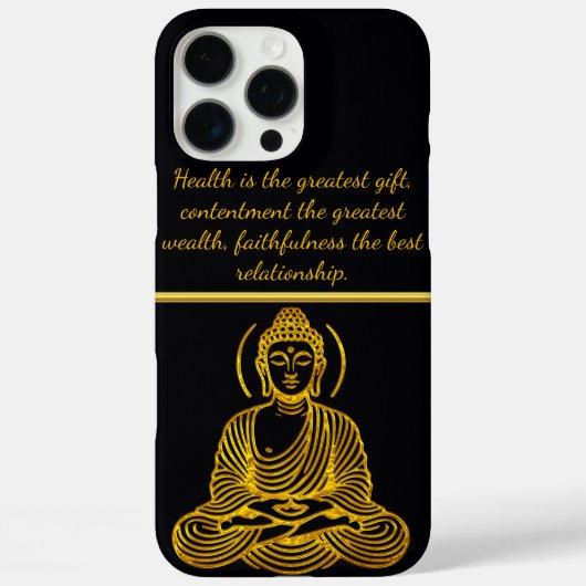 Goldene Buddha-Statue in Meditation Case-Mate iPhone Hülle (Rückseite)