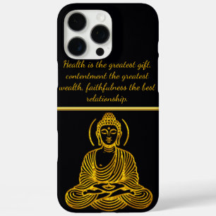 Goldene Buddha-Statue in Meditation iPhone 16 Pro Max Hülle