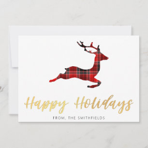 Goldene Büffelkarodeer Weihnachten