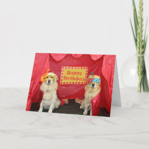 Goldene Bühne Geburtstag Karte
