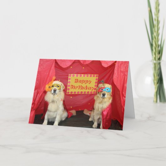 Goldene Bühne Geburtstag Karte (Vorderseite)