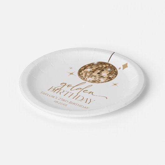 Goldene Burg Pappteller (Schrägansicht)