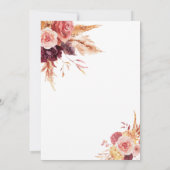 Goldene Burgund Terracotta Einladung (Rückseite)